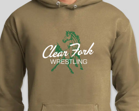 Clear Fork Wrestling Coyote Brown Hoodie
