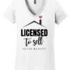 Sluss Ladies V-Neck T-shirt - Image 4