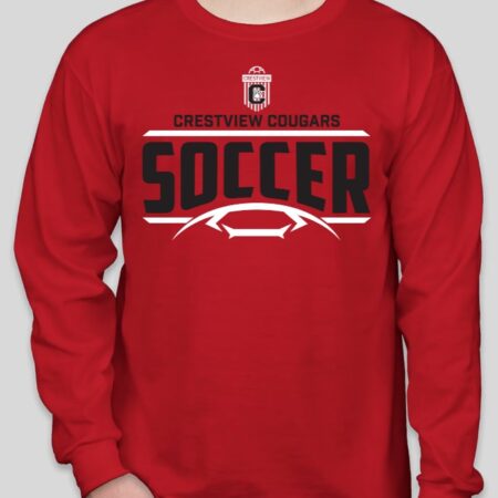 Crestview Cougars Soccer RED Long Sleeve (NEW!!!)