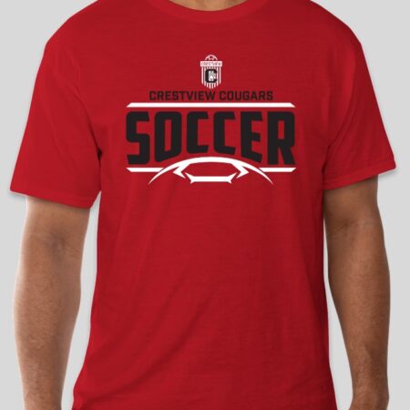 Crestview Cougars Soccer RED T-shirt (NEW!!!)