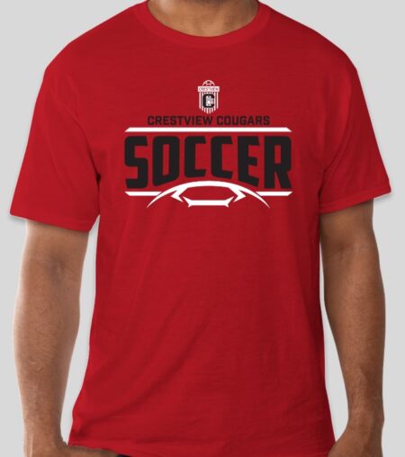 Crestview Cougars Soccer RED T-shirt (NEW!!!)