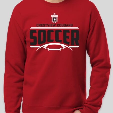 Crestview Cougars Soccer RED Crew Neck (NEW!!!)