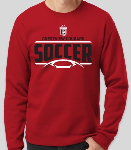 Crestview Cougars Soccer RED Crew Neck (NEW!!!)
