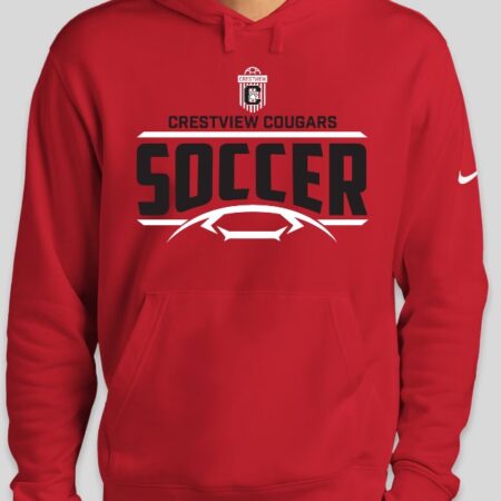 Crestview Cougars Soccer Nike RED Hoodie (NEW!!!)