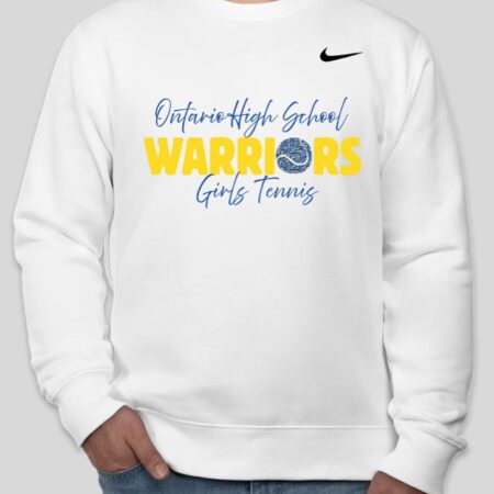 Ontario Girls Tennis White Nike Crewneck