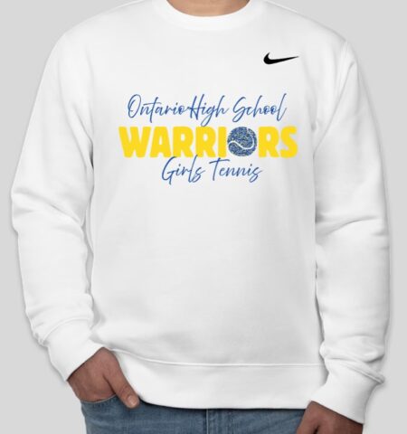Ontario Girls Tennis White Nike Crewneck