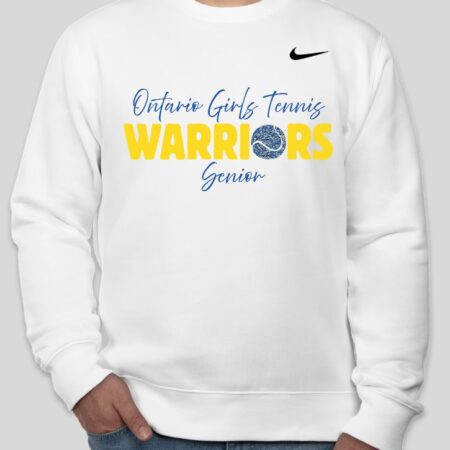 Ontario Girls Tennis SENIOR White Nike Crewneck