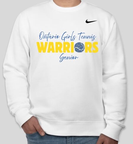 Ontario Girls Tennis SENIOR White Nike Crewneck