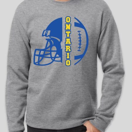 Ontario Football Helmet Crewneck (NEW!!!) MULTIPLE COLORS