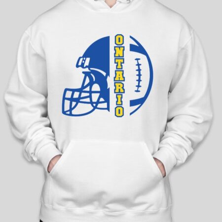 Ontario Football Helmet Hoodie (NEW!!!) MULTIPLE COLORS
