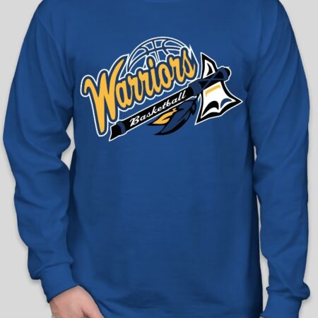 Warriors Basketball Tomahawk Long Sleeve (YOUTH & ADULT) MULTIPLE COLORS