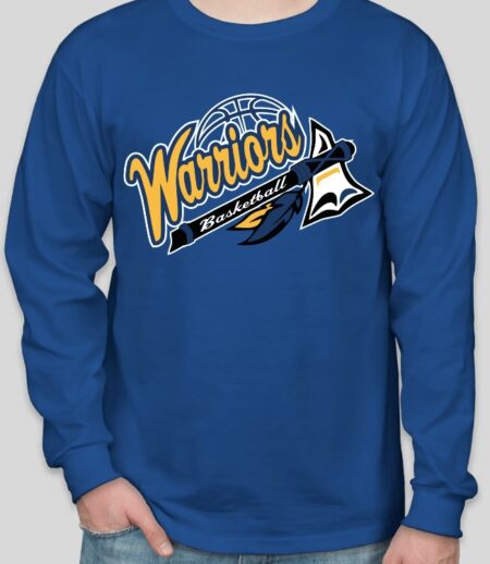 Warriors Basketball Tomahawk Long Sleeve (YOUTH & ADULT) MULTIPLE COLORS