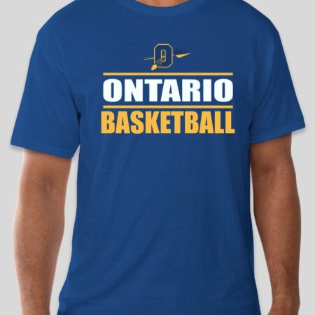 Ontario Basketball T-shirt (YOUTH & ADULT) MULTIPLE COLORS