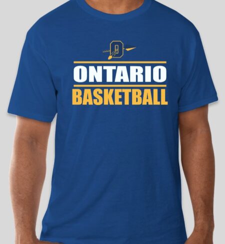 Ontario Basketball T-shirt (YOUTH & ADULT) MULTIPLE COLORS
