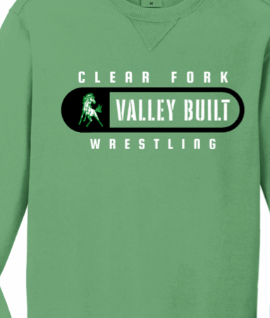 Clear Fork Wrestling Valley Built Beach Wash Crewneck (NEW!!!)