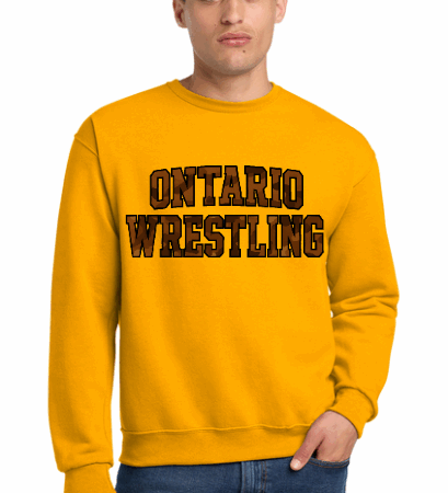 OLD SCHOOL CAMO ONT WRESTLING CREW NECK