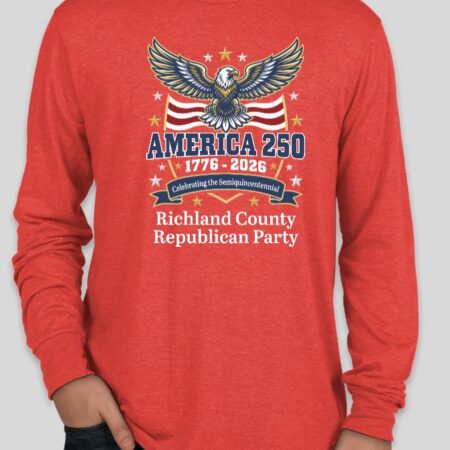 Richland County Republican Party Tri-Blend Long Sleeve (RED & NAVY OPTIONS)