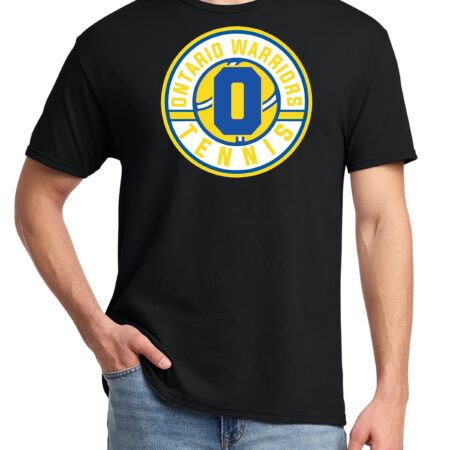 Ontario Girls Tennis Spirit Wear T-shirt-Black-Ontario O Circle Logo