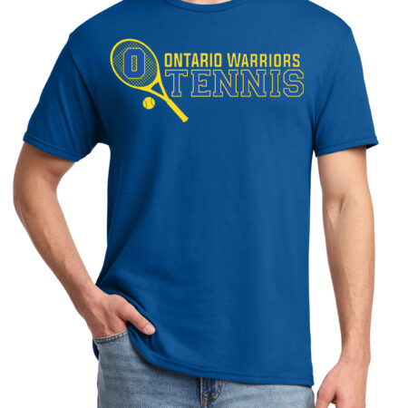 Ontario Girls Tennis Spirit Wear T-shirt -Royal Blue-Ontario Warriors Tennis