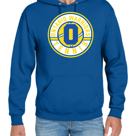 Ontario Girls Tennis Hoodie-Royal Blue-Ontario O Circle Logo