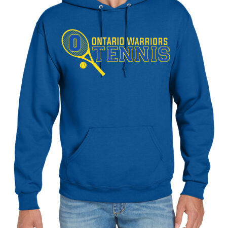 Ontario Girls Tennis Hoodie-Royal Blue-Ontario Warriors Tennis