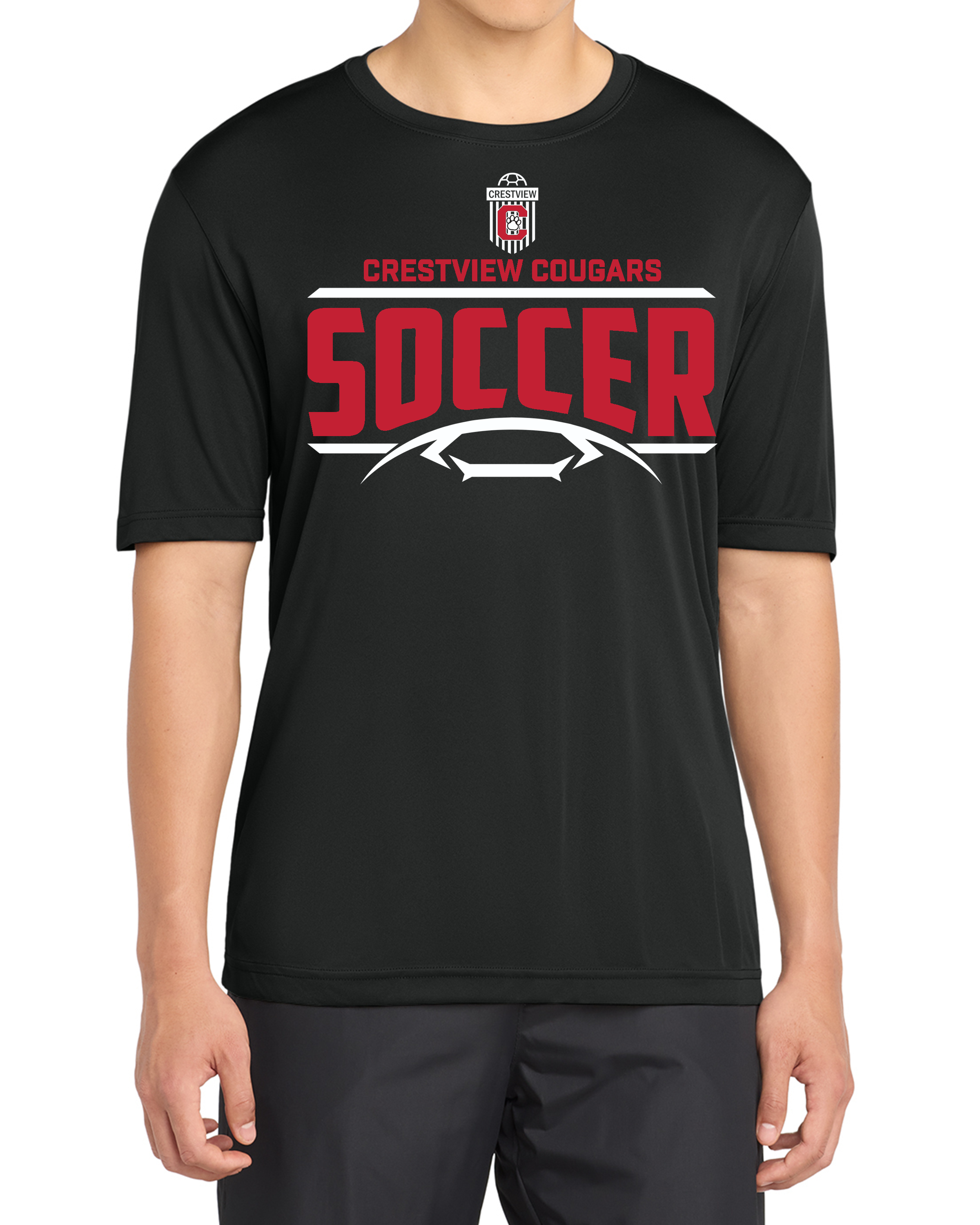 Crestview Soccer Sport-Tek with logo (Black)