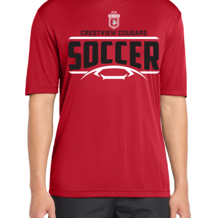 Crestview Soccer Sport-Tek with logo (Red)