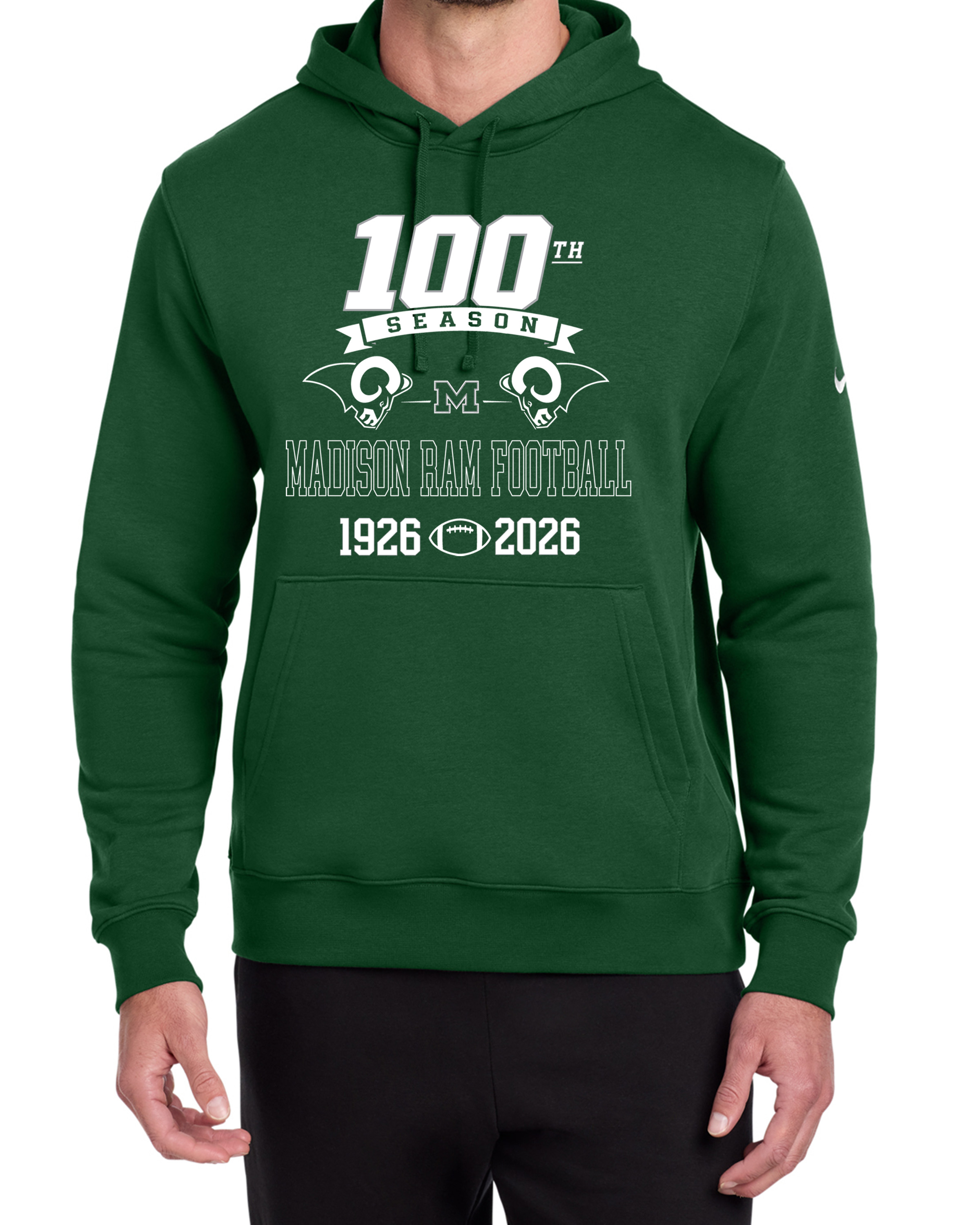 Madison Football 100th NIKE Hoodie **NIKE Club Fleece**!!