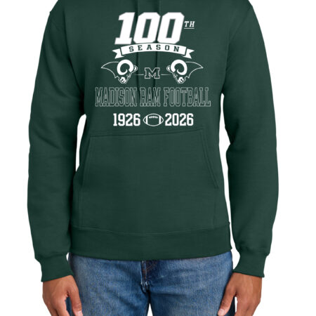 Madison Football 100th Year Essential Fleece Hoodie (adult & youth)