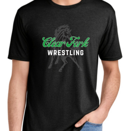 2026 ClearFork Wrestling-Heathered Gray Tee