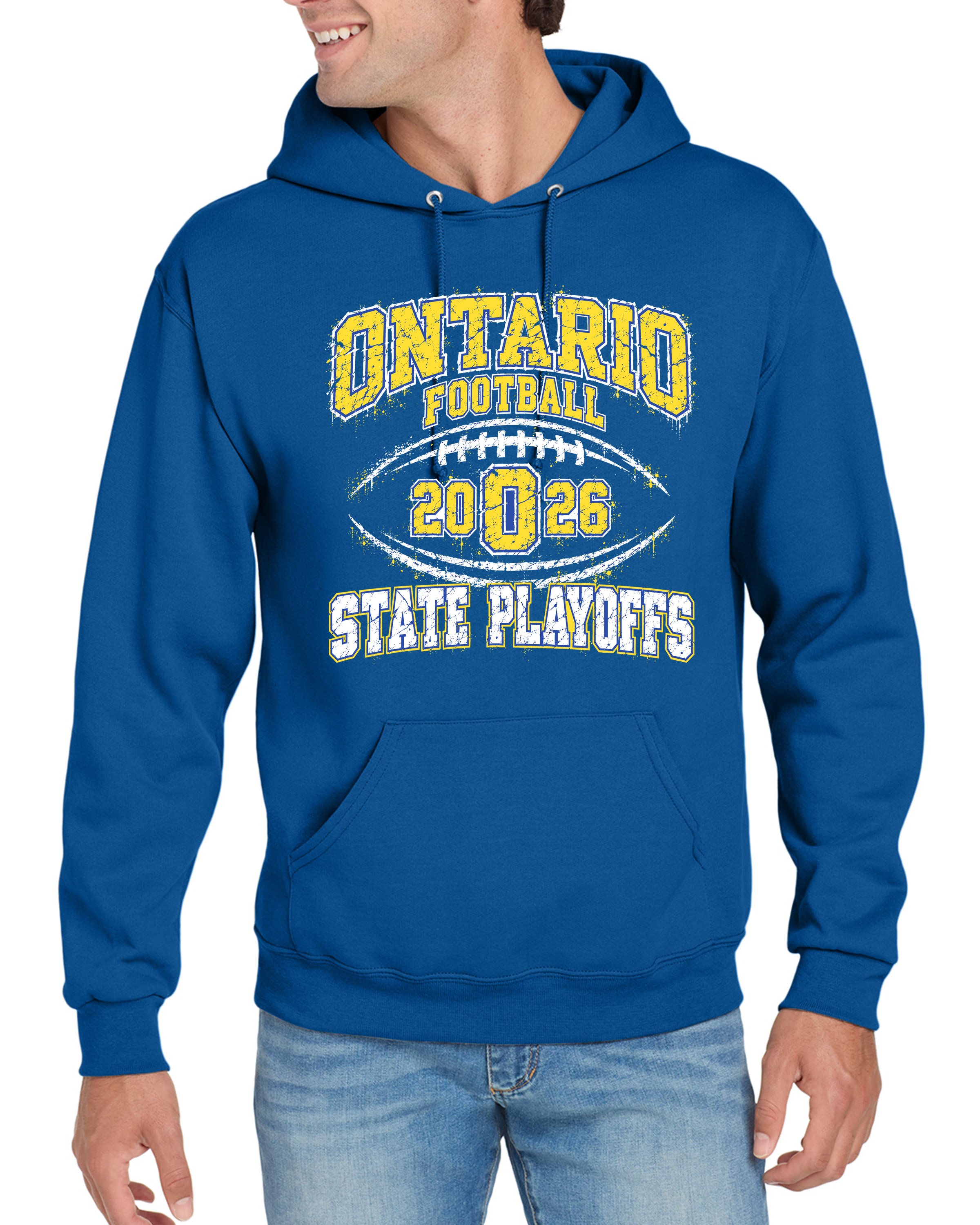 !! ONTARIO FOOTBALL STATE PLAYOFF HOODED SWEATSHIRT !!
